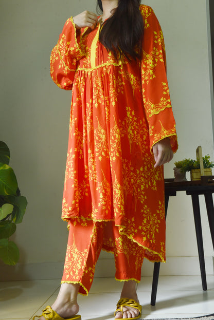 Introducing Gul-e-Shokh: Exquisite Printed Summer Linen Stitched Suit for Womens