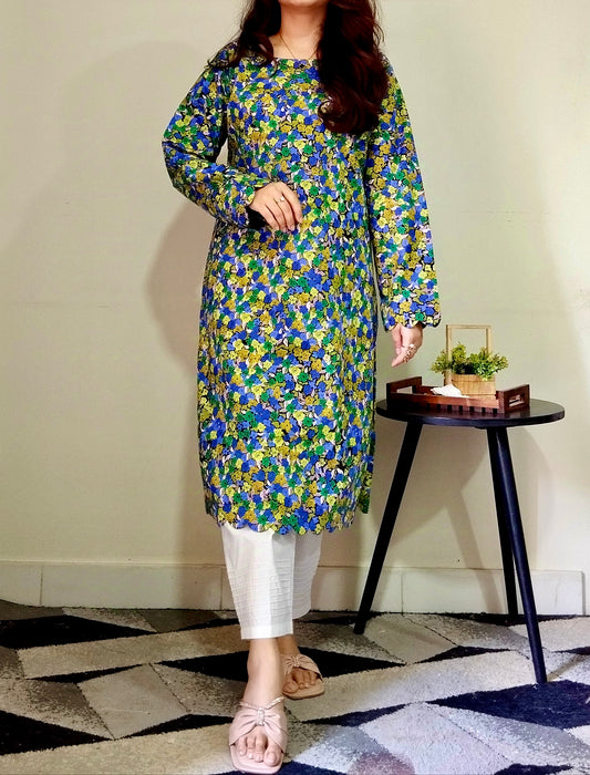 GUL E RANGIN | PRINTED KURTI | ONE PIECE | CAMBRIC FABRIC / STUFF