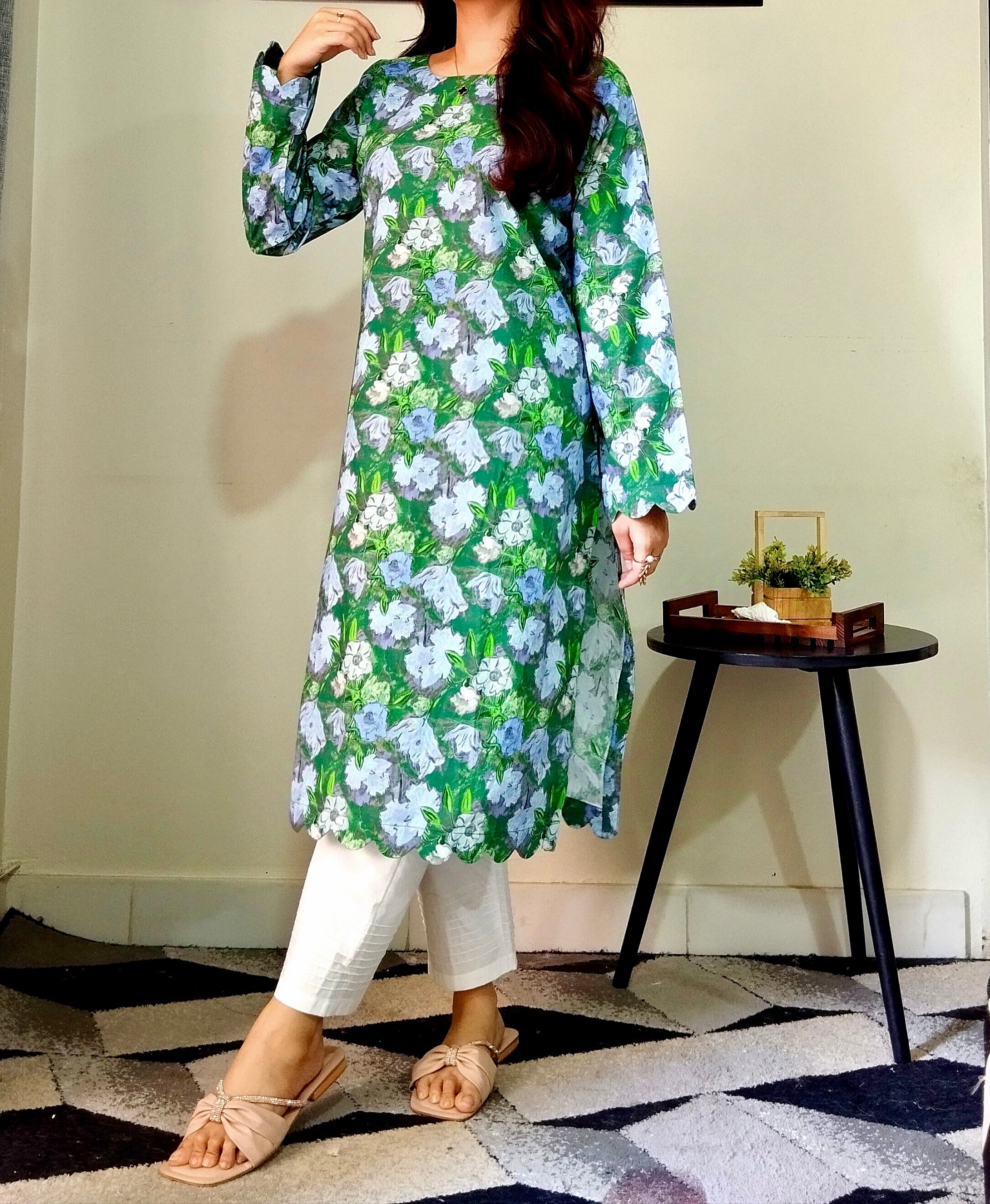 GUL E HAYAT | PRINTED KURTI | ONE PIECE | CAMBRIC FABRIC / STUFF