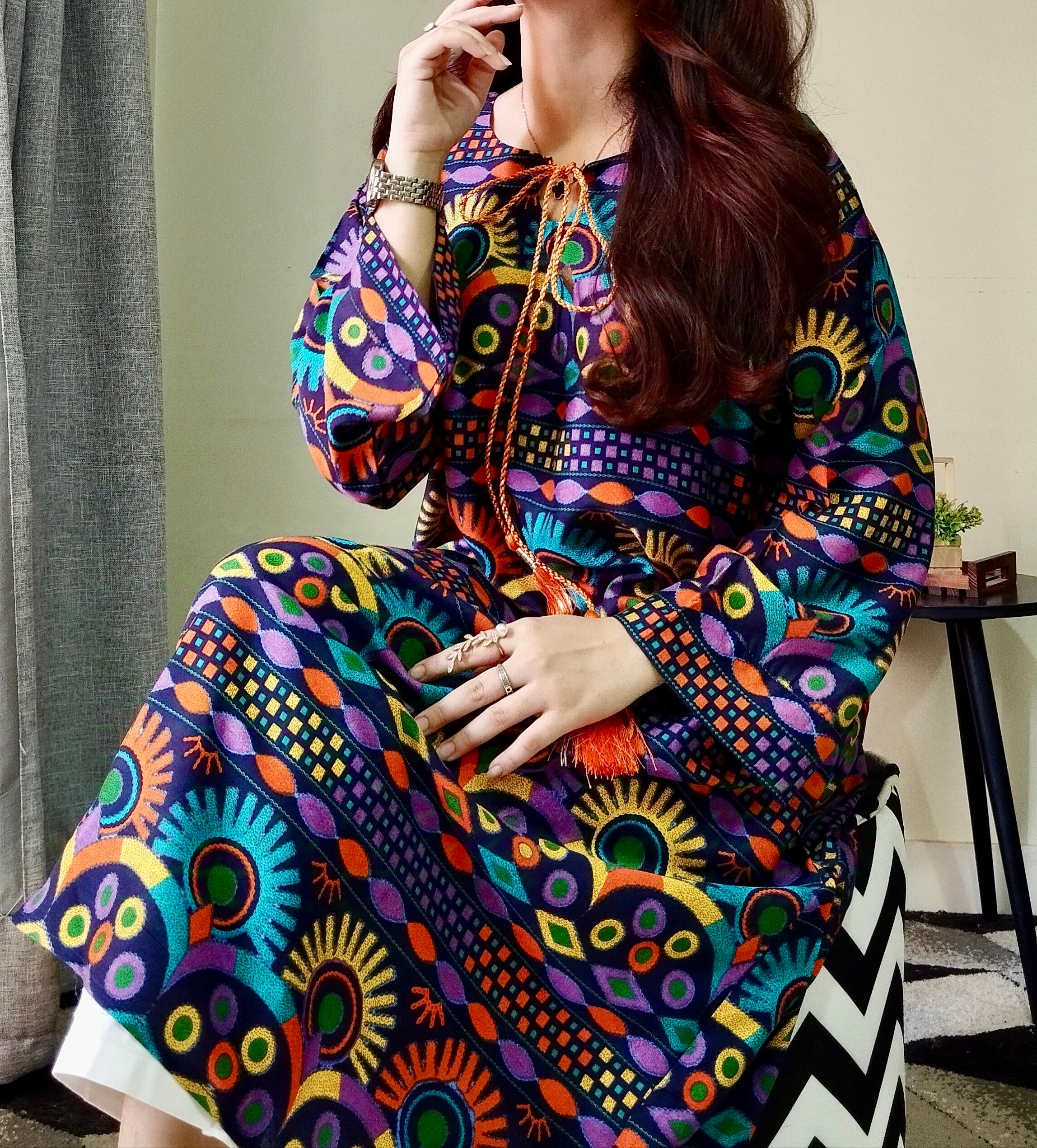 GUL E DILBAR | PRINTED KURTI | ONE PIECE | LINEN FABRIC / STUFF