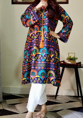 GUL E DILBAR | PRINTED KURTI | ONE PIECE | LINEN FABRIC / STUFF