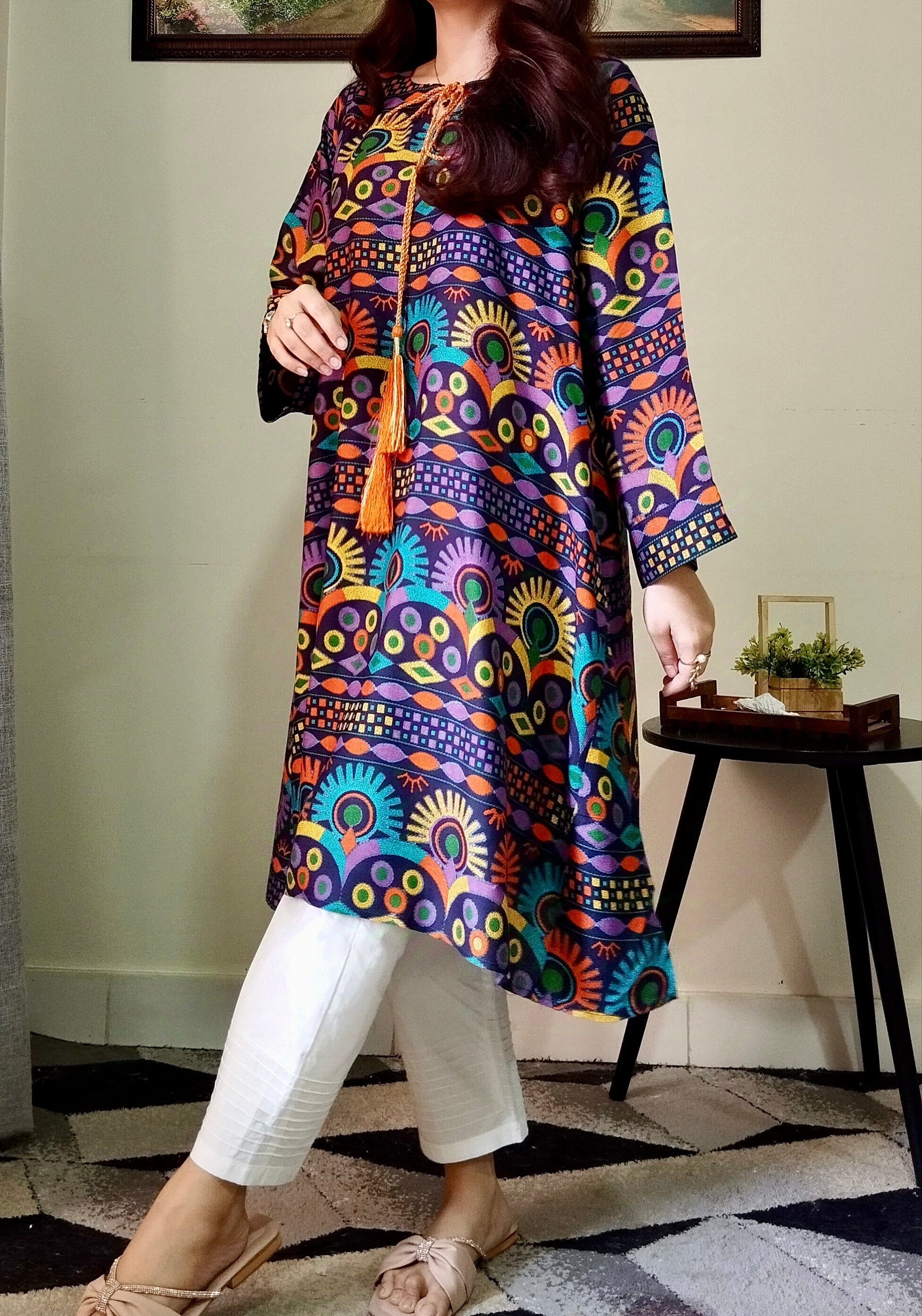 GUL E DILBAR | PRINTED KURTI | ONE PIECE | LINEN FABRIC / STUFF