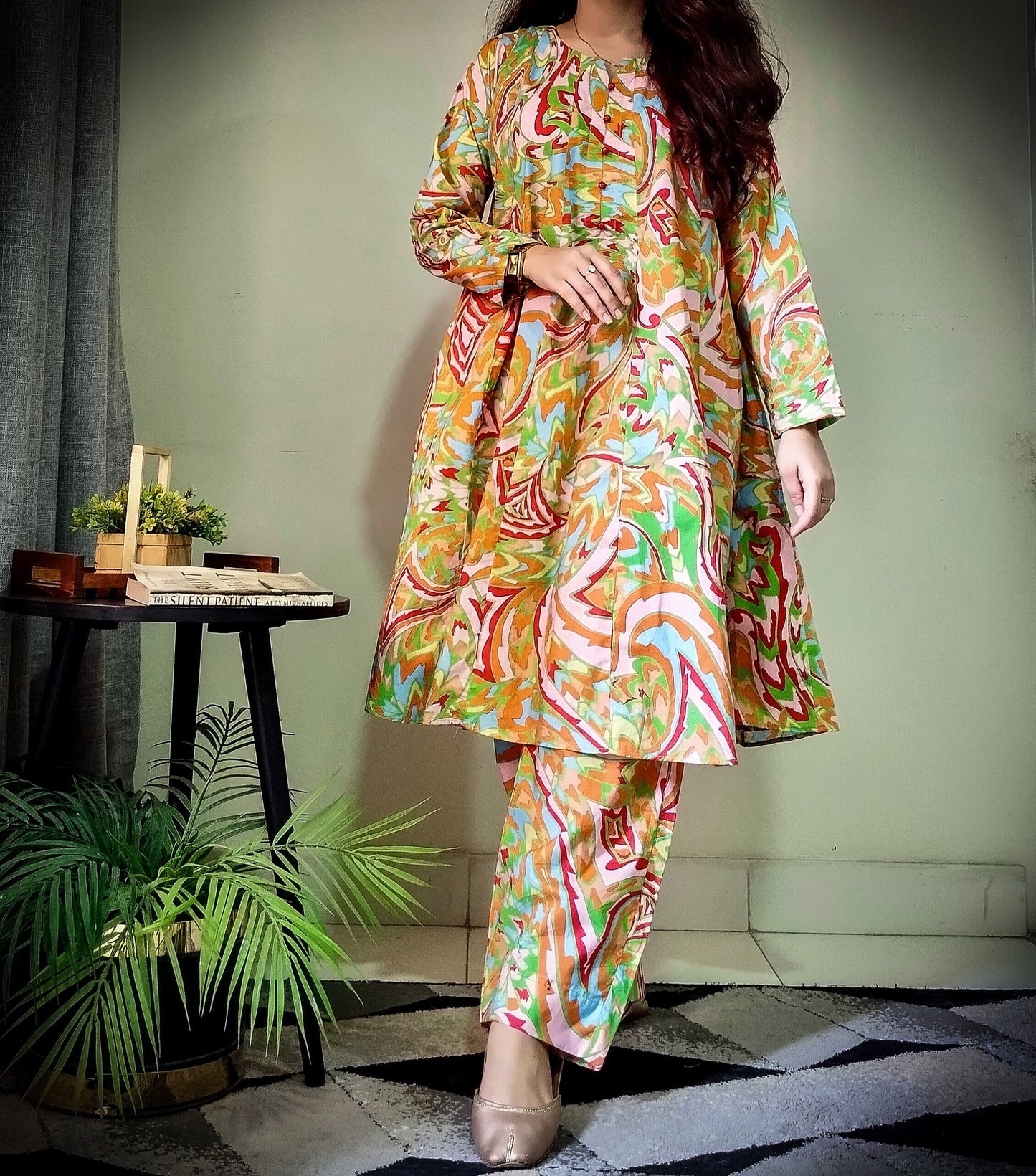 GUL E ZEHRA | FULL FLARE PANEL FROCK | SINGLE PIECE | FABRIC CAMBRIC